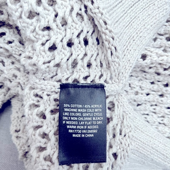 Mossimo Knit Bohemian Long Sleeve Sweater XL Beige - Picture 5 of 5